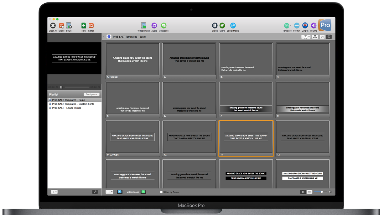 propresenter templates