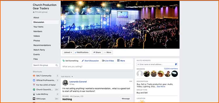 Facebook Groups - Used Production equipment websites