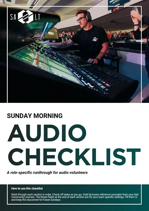 SALT COMMUNITY AUDIO CHECKLIST RESOURCE